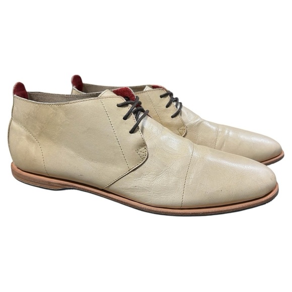 Vintage Cole Haan Leather Chukka Boots Men’s Beige Lace-Up Dress Casual Shoes 11 - Picture 3 of 9